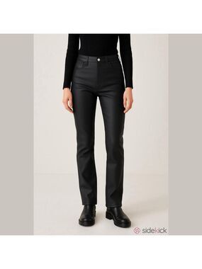 Deadwood Phoenix Leather Pants • Lambskin Slim Straight Slim-Leg • NWT